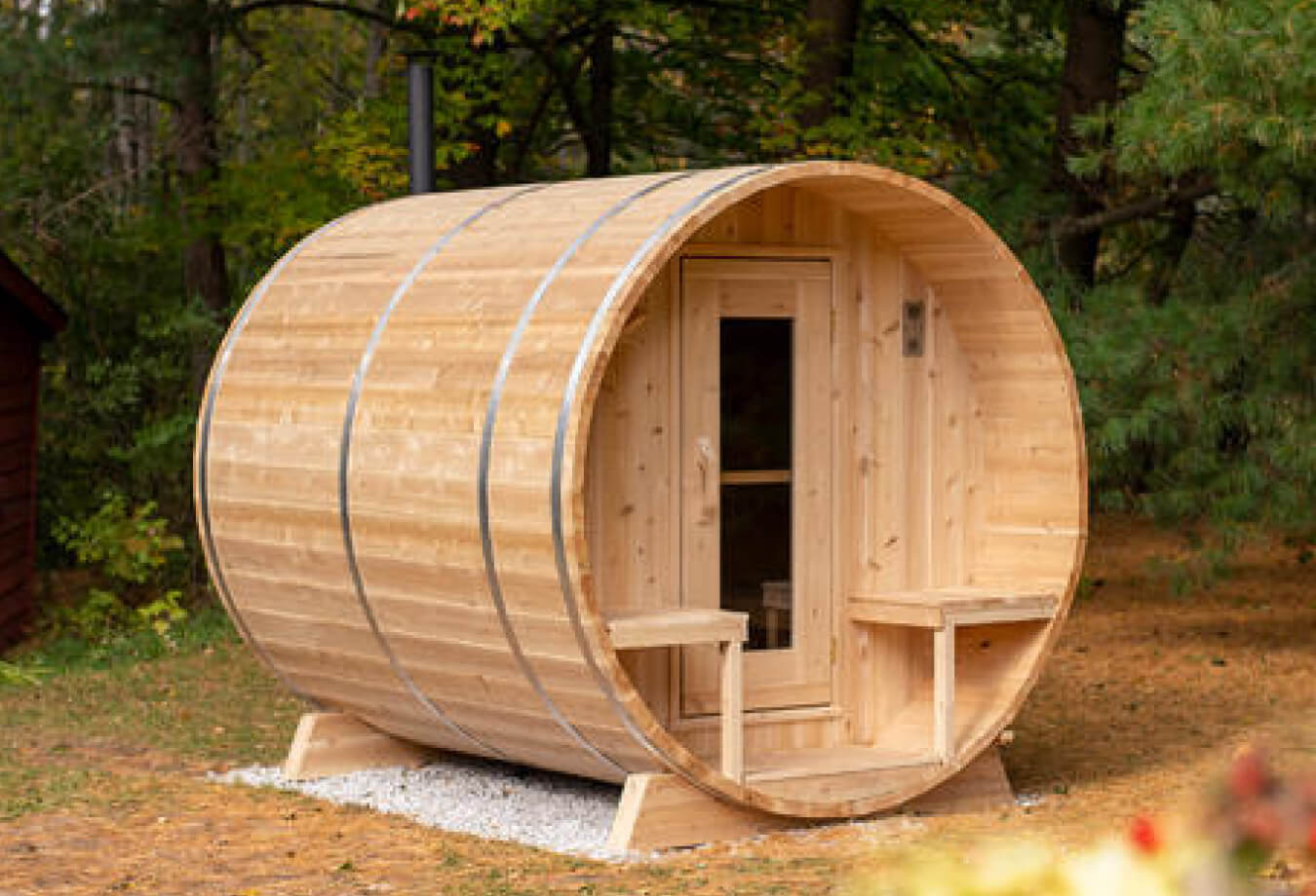 Sauna extérieur Cocon cèdre blanc