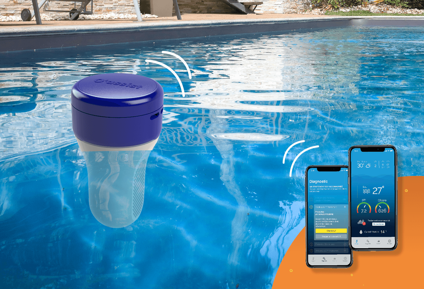 Flotteur connecté pour la gestion à distance - Equipements piscine