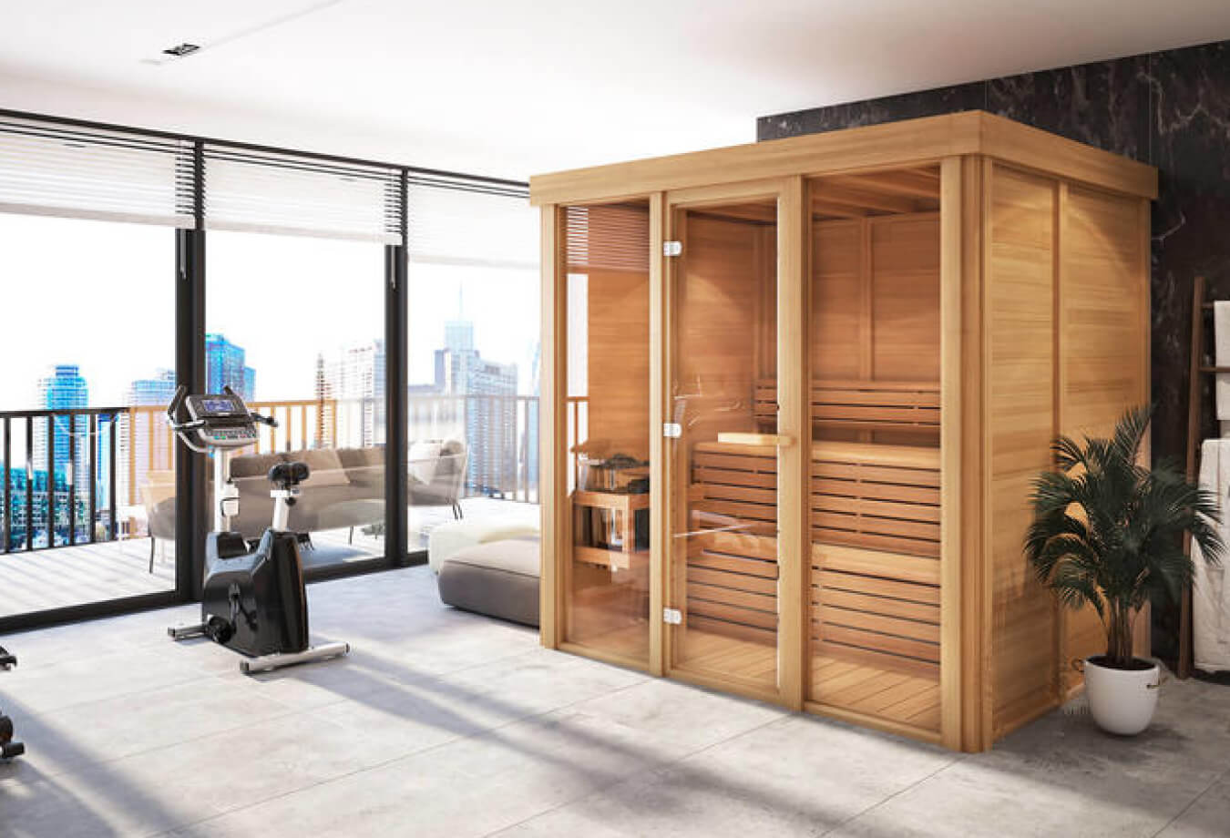 Sauna design canadien Pure Cube Indoor 2