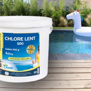 CHLORE LENT 500g 4,5KG AQUILUS